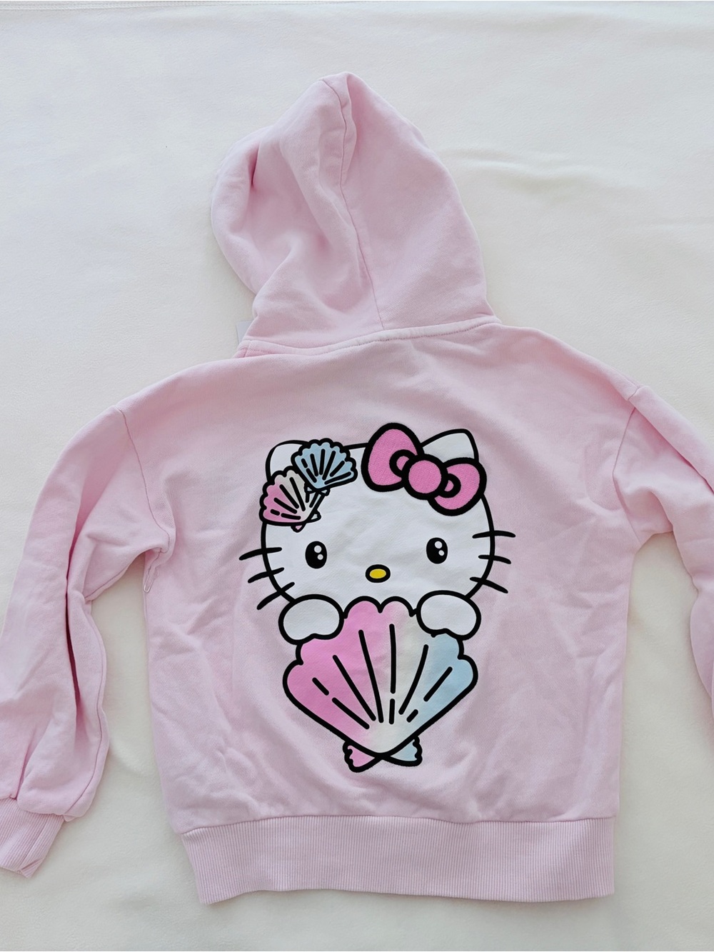 Hello Kitty x Forever 21 kids pink zip hoodie, size 5/6